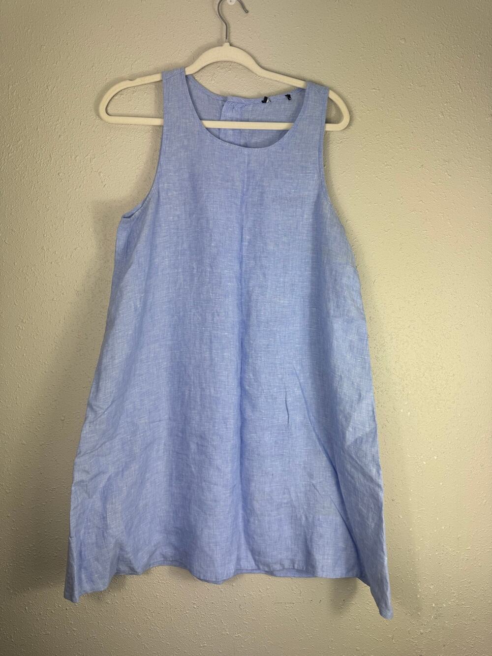 J. Crew Maxine Button-back dress 100% Linen Womens Size Small/Medium